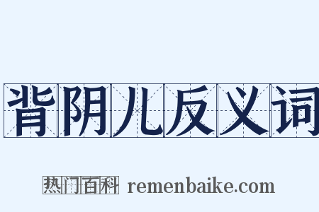 背阴儿反义词是什么意思的图片